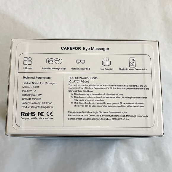 New Heated Bluetooth Eye Massager Mask with Music - Picture 13 of 15